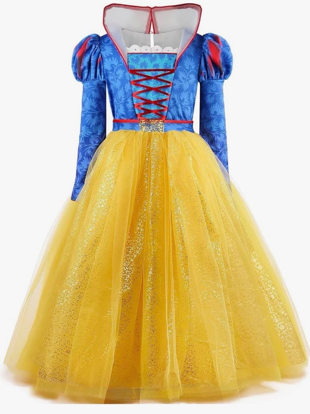 Princess Ball Gown Kids Costume - Blue and Yellow